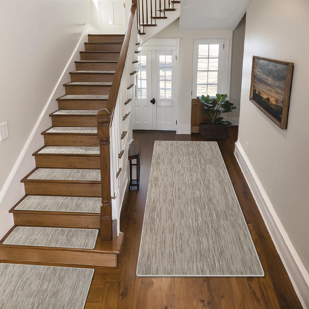 Single Stair Rug Non Slip Stair Tread Rugs With Matching Landing & Runner Rugs, Low Cut ...