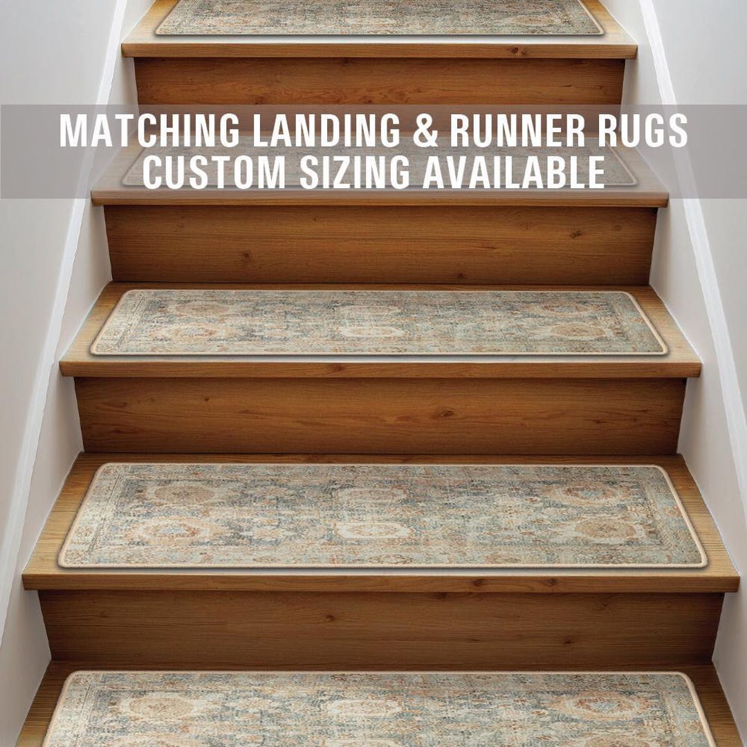 Step Rug Stairs Non Slip Stair Tread Rugs, Soft Surface Step Rug, Custom Size, Landing ...
