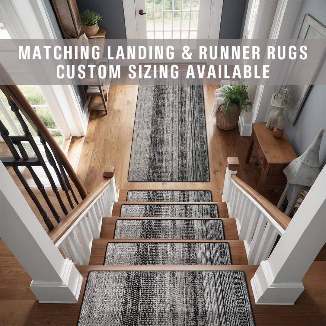 Non Slip Stair Tread Rugs, Soft Surface Step Rug, Custom Size, Landing ...