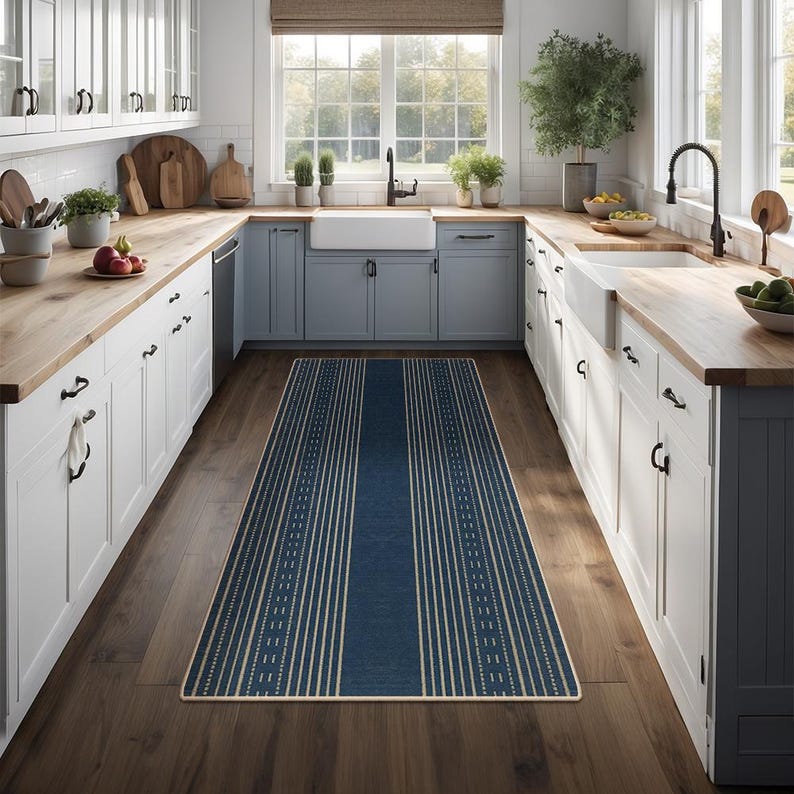 Kitchen Rug Handmade Non-slip Kitchen Rug, Runner Rug, Laundry Mat, Hallway, Entryway, Low ...