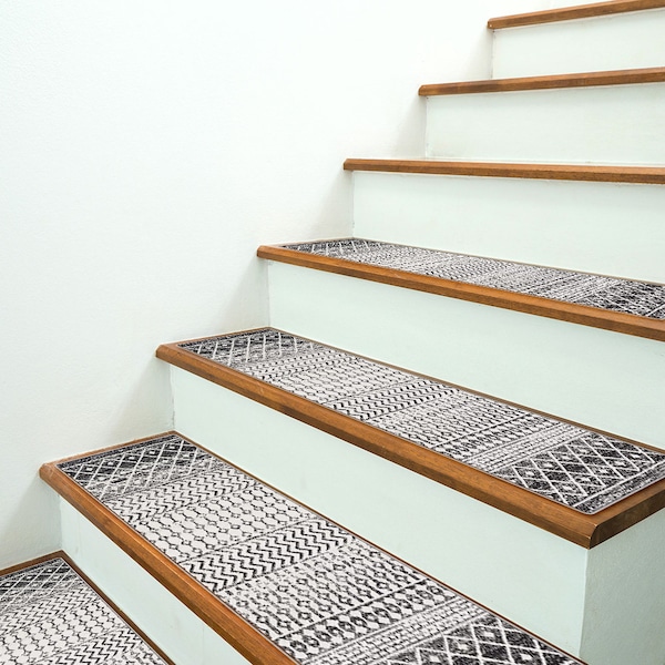Non Slip Stair Tread Rugs, Stair Carpet Rug, Soft Surface Step Rug, Landing Rug and Variety of Colors Available, Pet and Kids Friendly ST160