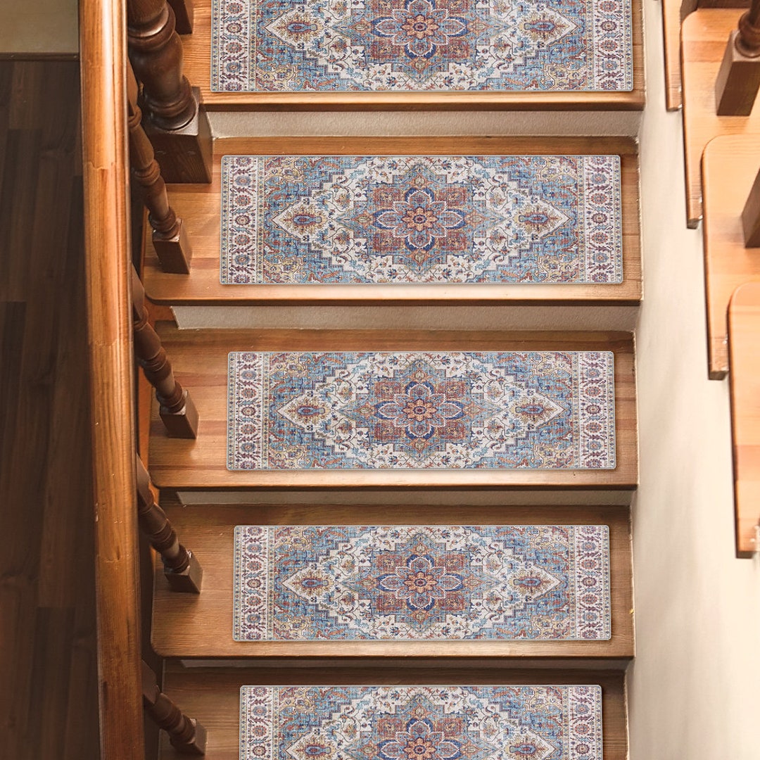 Non Slip Stair Tread Rugs, Soft Surface Step Rug, Custom Size, Landing ...