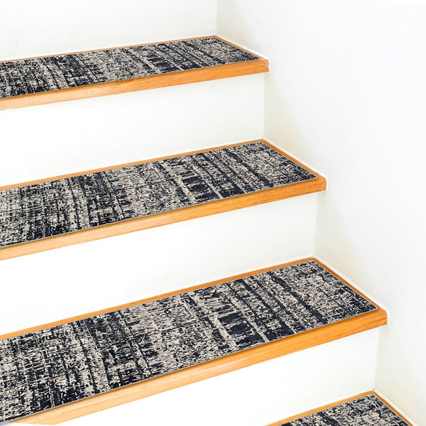 Non Slip Stair Tread Rugs, Stair Carpet Rug, Soft Surface Step Rug, Landing Rug and Variety of Colors Available, Pet and Kids Friendly ST232