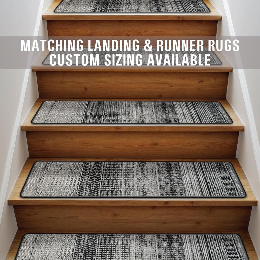 Non Slip Stair Tread Rugs, Soft Surface Step Rug, Custom Size, Landing ...