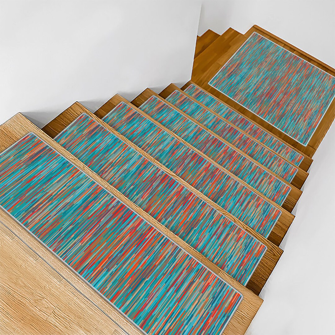 Non Slip Stair Tread Rugs, Soft Surface Step Rug, Custom Size, Landing ...