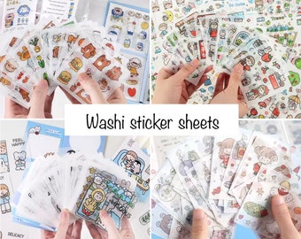 Kawaii Washi sticker sheet grab bag - 25 sheets