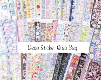 Sac de 30 feuilles d'autocollants déco Kawaii