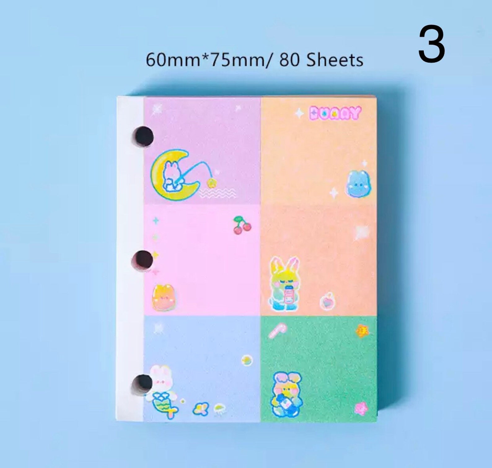 Kawaii Mini Binder Refill Paper 80 Sheets - Etsy