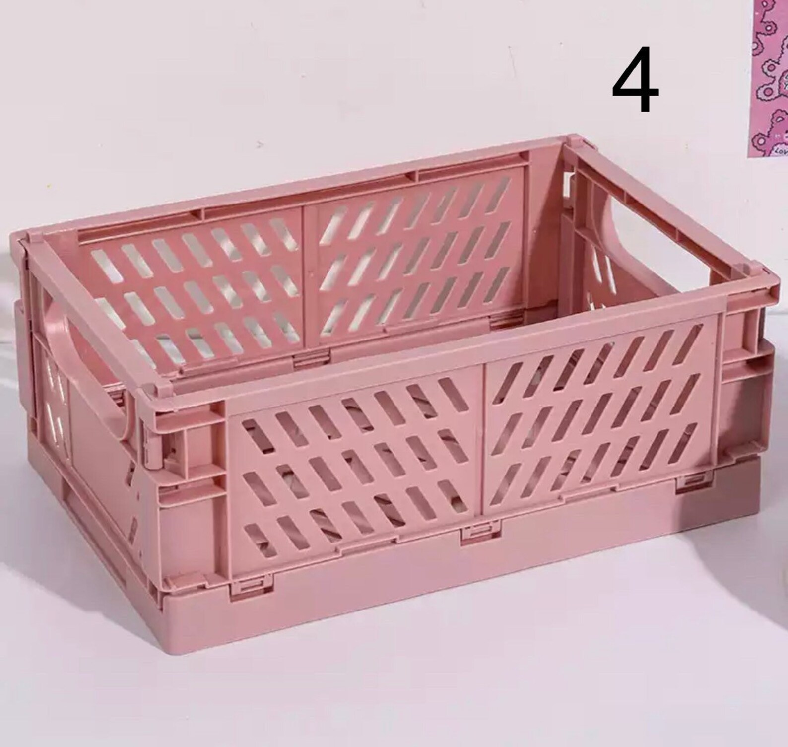 Medium Folding Plastic Storage Crates Box Collapsible Storage Etsy