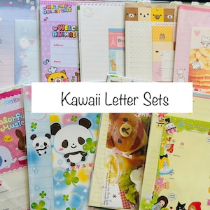 Juego de 10 muestras aleatorias de letras / Bolsa de sorpresas de papelería kawaii, papelería japonesa, lindos juegos de letras, Sumikko gurashi, Rilakkuma, japonés