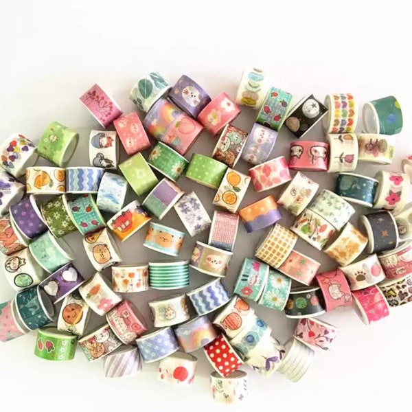 10 Pieces/Lot - Cute Cartoon Masking Tape Mini Washi Tape DIY Decoration Paper Sticker Kids Gift