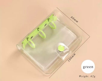 Qiaoxi Mini 3 Ring Binder Covers With Binder Inner Papers Storage Bags