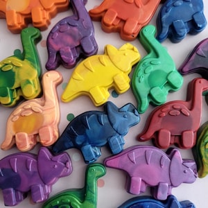 Colorful Dinosaur Crayons