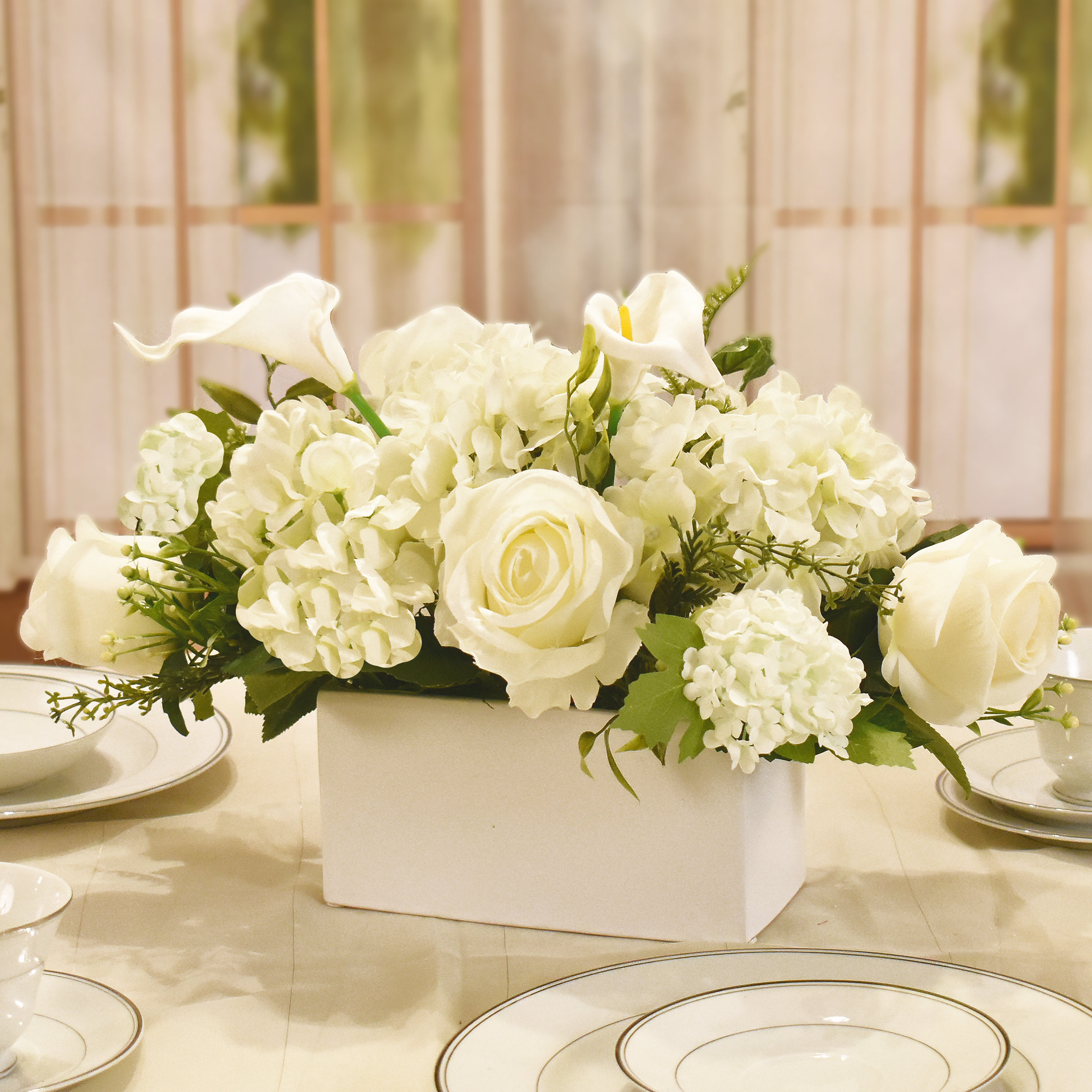 Set di 36 eleganti infiorescenze di ortensie rosa in tessuto con * * per matrimoni, centrotavola e decorazioni per la casa