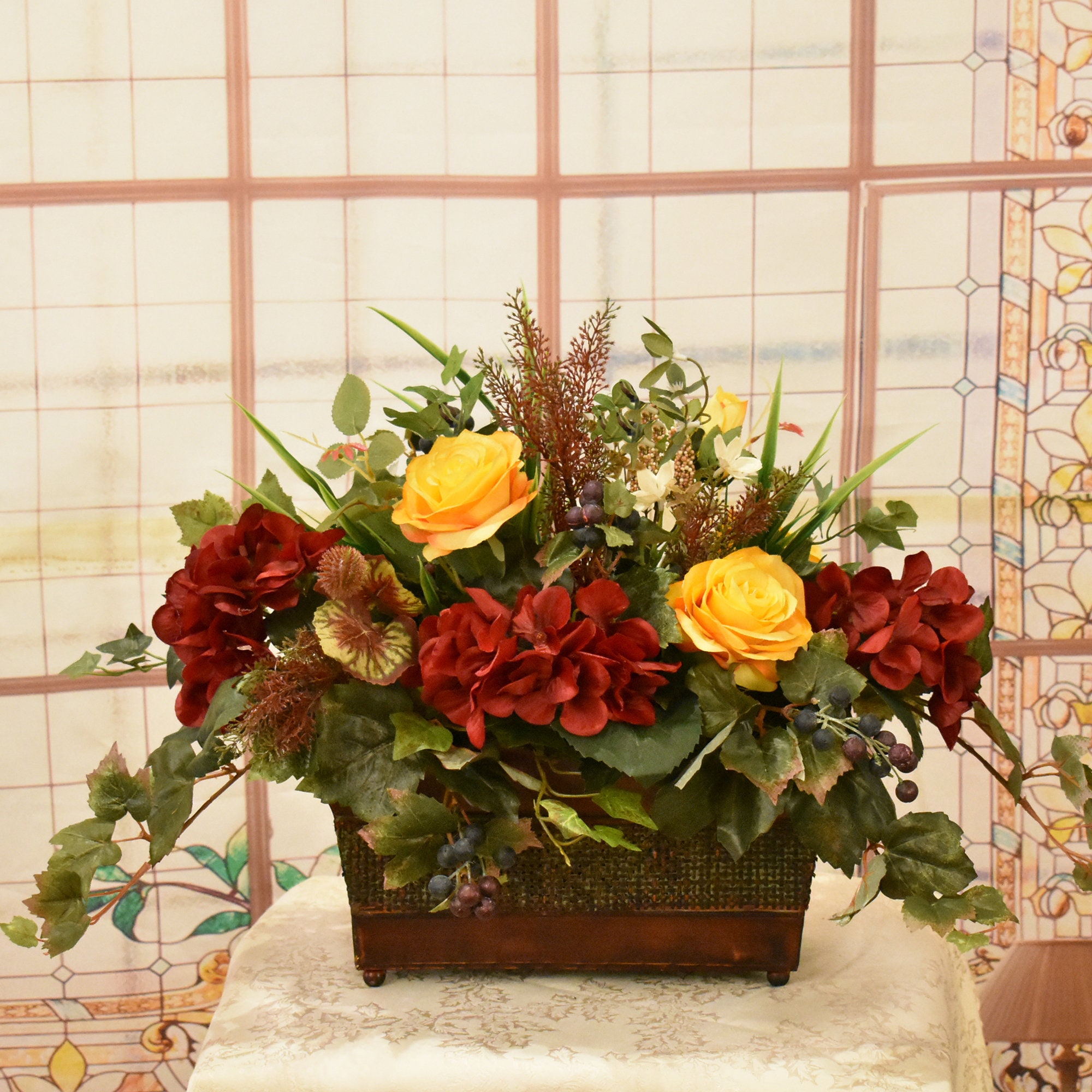 Fall silk on sale floral arrangements