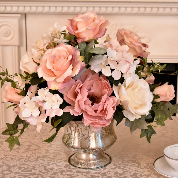 Silk Flower Arrangement Etsy