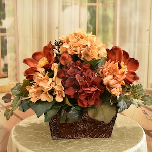 Hydrangea and Magnolia Centerpiece