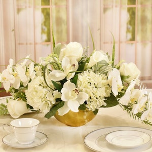Orchid and Calla Lily Silk Floral Centerpiece