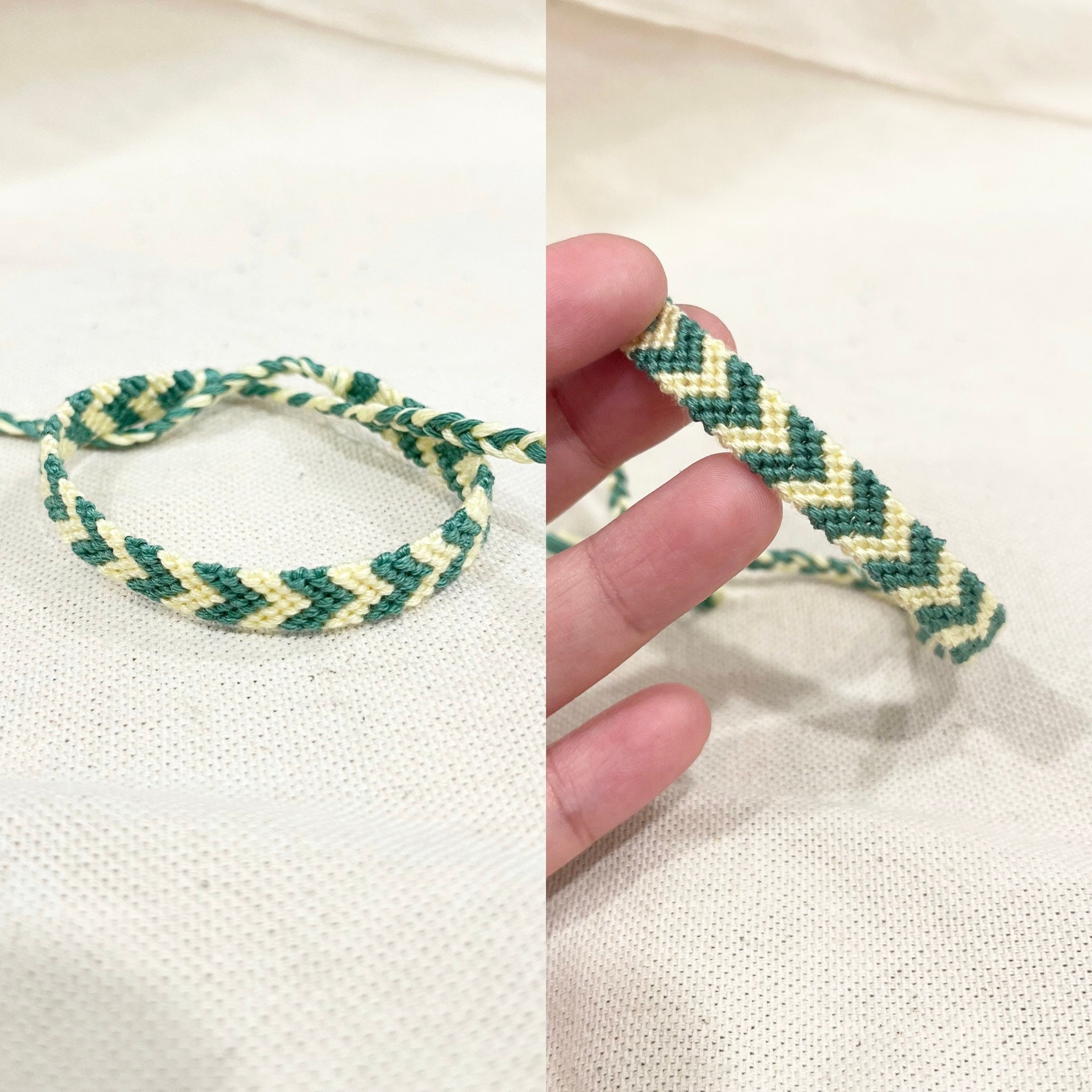 Two-Colored Square Knot Friendship Bracelet Tutorial [CC] - YouTube