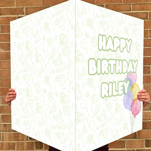 Personalized Jumbo Birthday Card: 33.5&quot;x21.75&quot; Celebration Sign