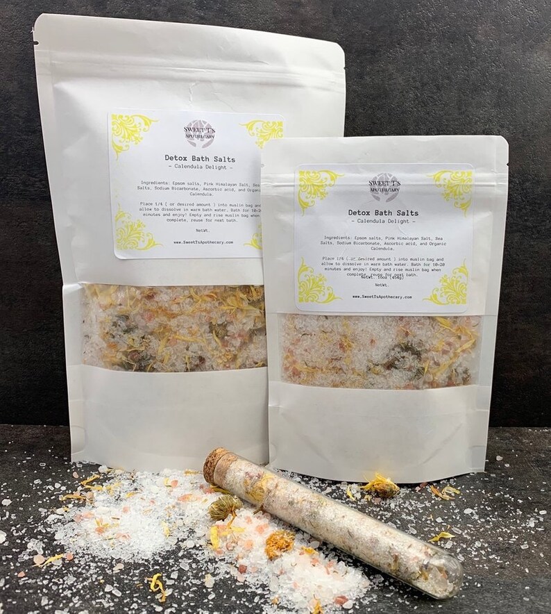6oz Herbal Detox Bath Salts 100 Natural Handcrafted Salt Etsy