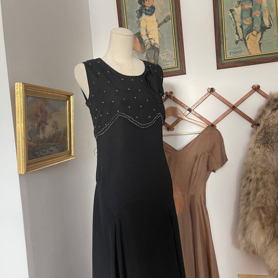 1930’s Hand Beaded Bias Cut Dress - image 2