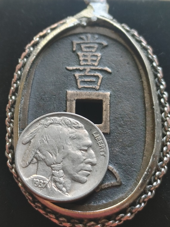 Antique Japanese Tenpo Tsuho Edo loval bronze genu