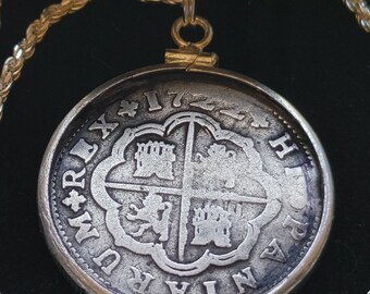 Spanish Octolobe Cross 1722 Silver Colonial Reale Lions Con