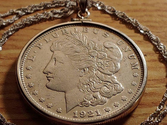 1921 silver clearance dollar necklace