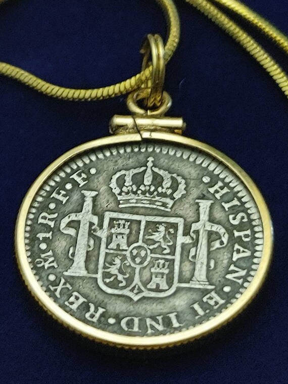 1781 Spanish Colonial Historical Silver and Gold Filled Coin