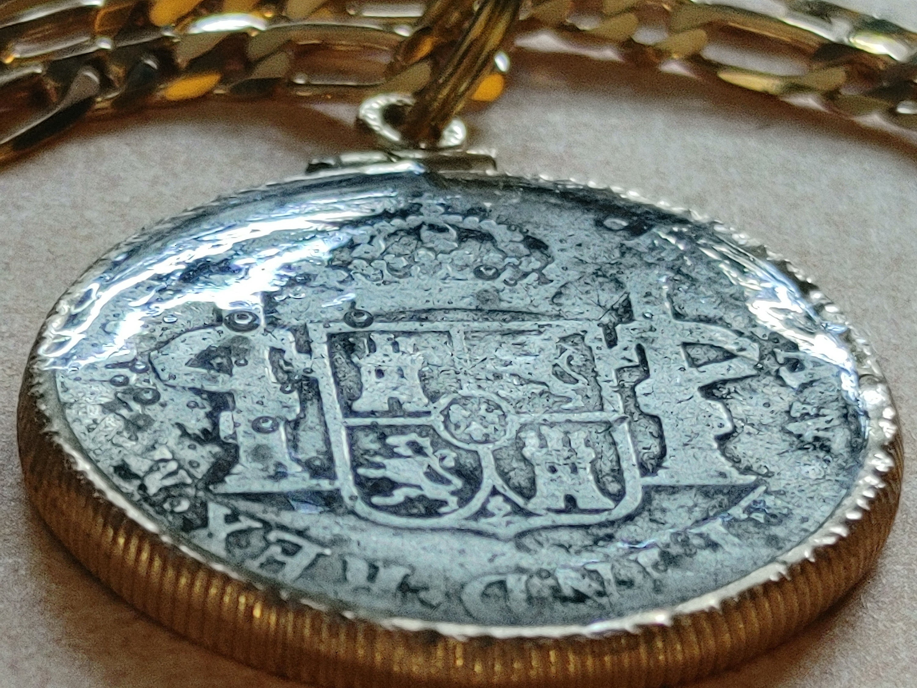 Genuine Circa 1609 22K Gold Spanish Coin 2 Escudo Doubloon Pendant - Cannon  Beach Treasure Company