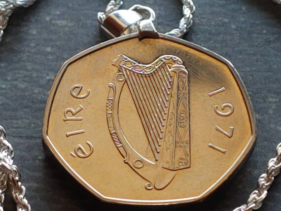 Scarce Mint 1971 Irish coin charm pendant high-gr… - image 4