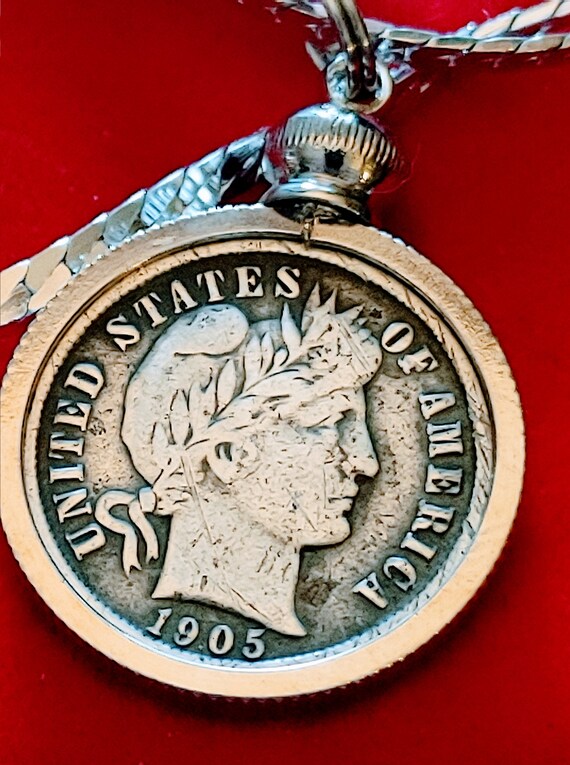 Rare 1905 Full Liberty high grade .900 silver Barb