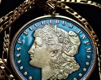 1881年モルガン銀貨ペンダント：未流通フィラデルフィアコイン