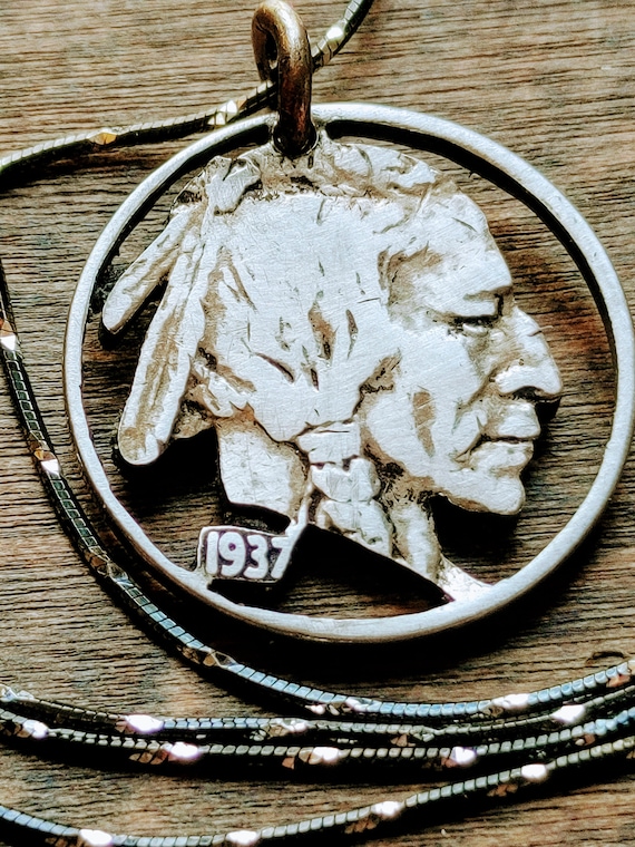 1937 American Indian Chief nickel Artisan Silhouet