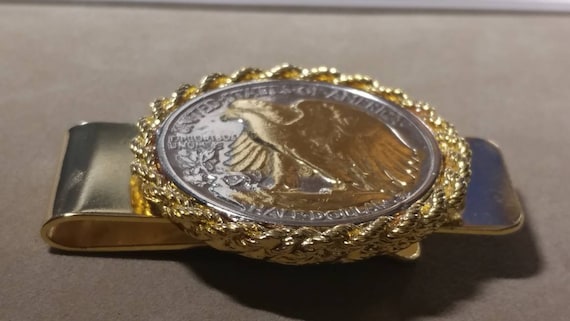 Authentic Gilded US .900 Silver Rare American Walk