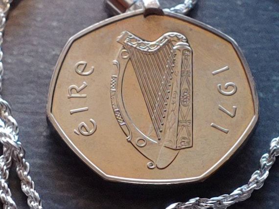 Scarce Mint 1971 Irish coin charm pendant high-gr… - image 1