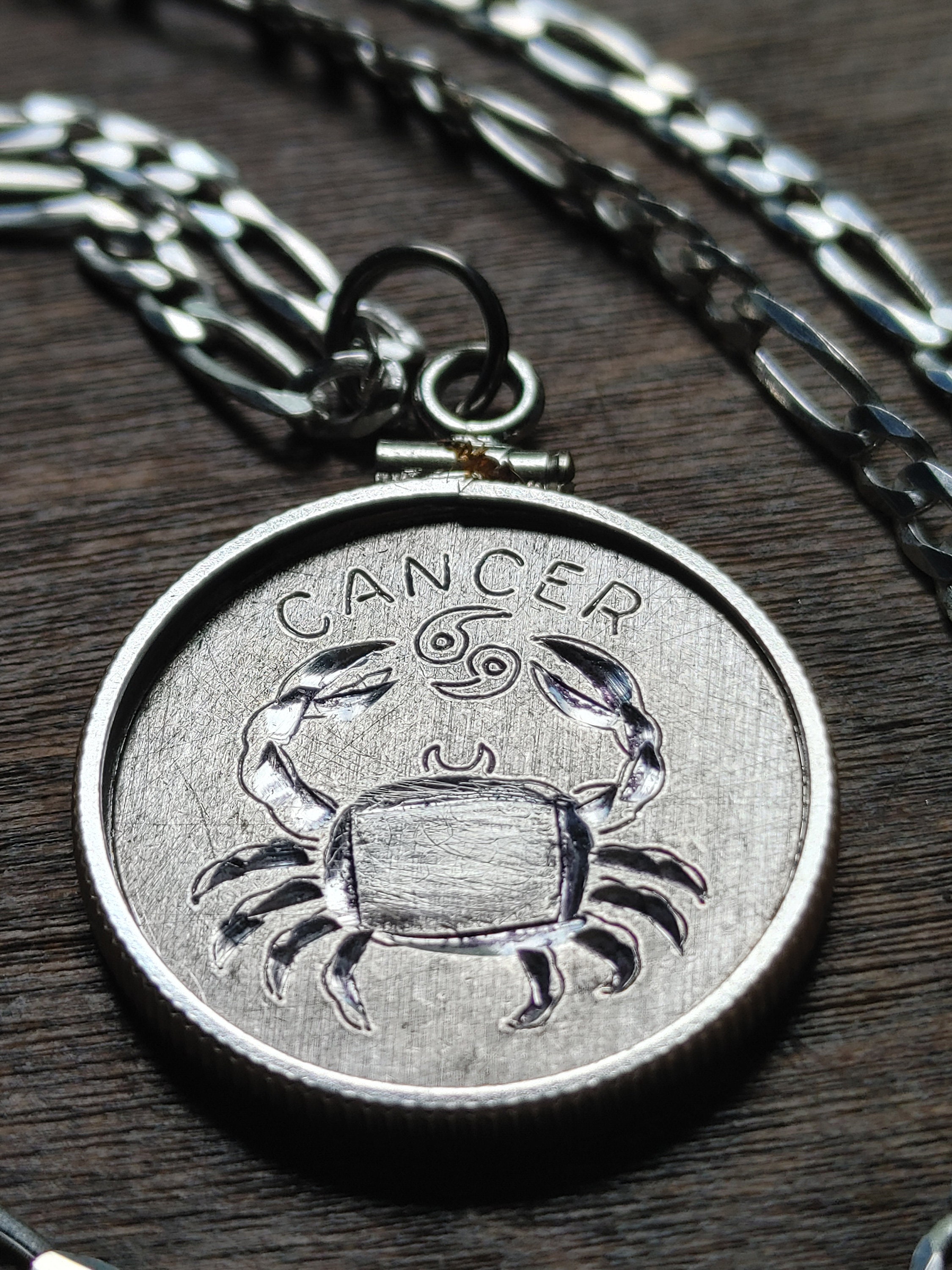 Ciondolo Argento Rodiato Zodiaco Pergamena Pesce - Foto 7