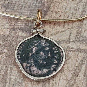 Genuine Roman coin pendant, Veritas Aequitas, balance fairness abundance, Constantine I, AD 307-337 w COA & gift box