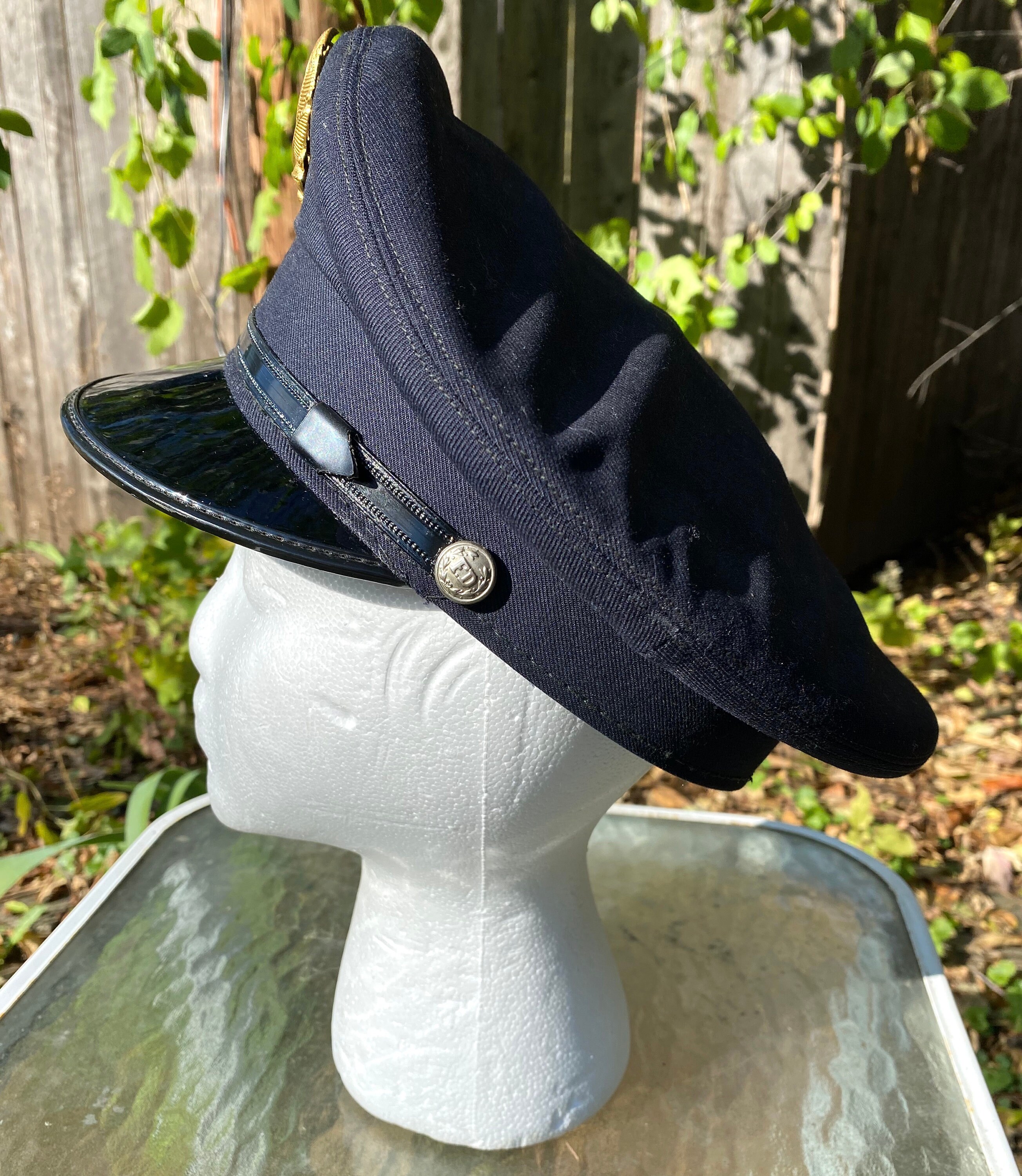 Vintage 1960s1970s Fireman's Band Uniform Hat Etsy