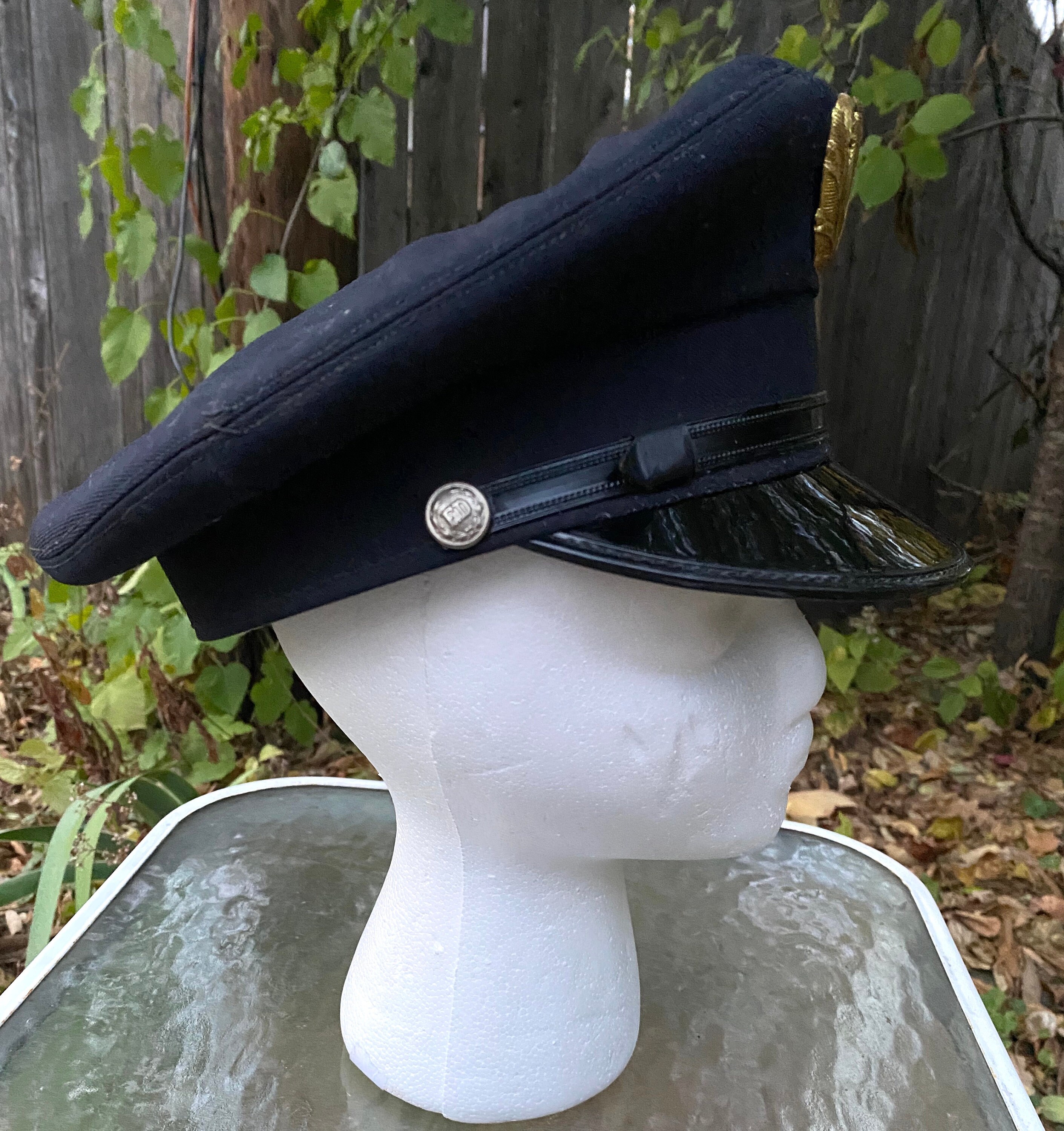 Vintage 1960s1970s Fireman's Band Uniform Hat Etsy