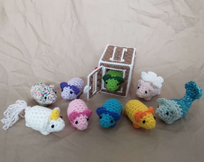 Fantasy Tiny Hamsters, Crochet Hamsters, Toys, Stuffed Animals
