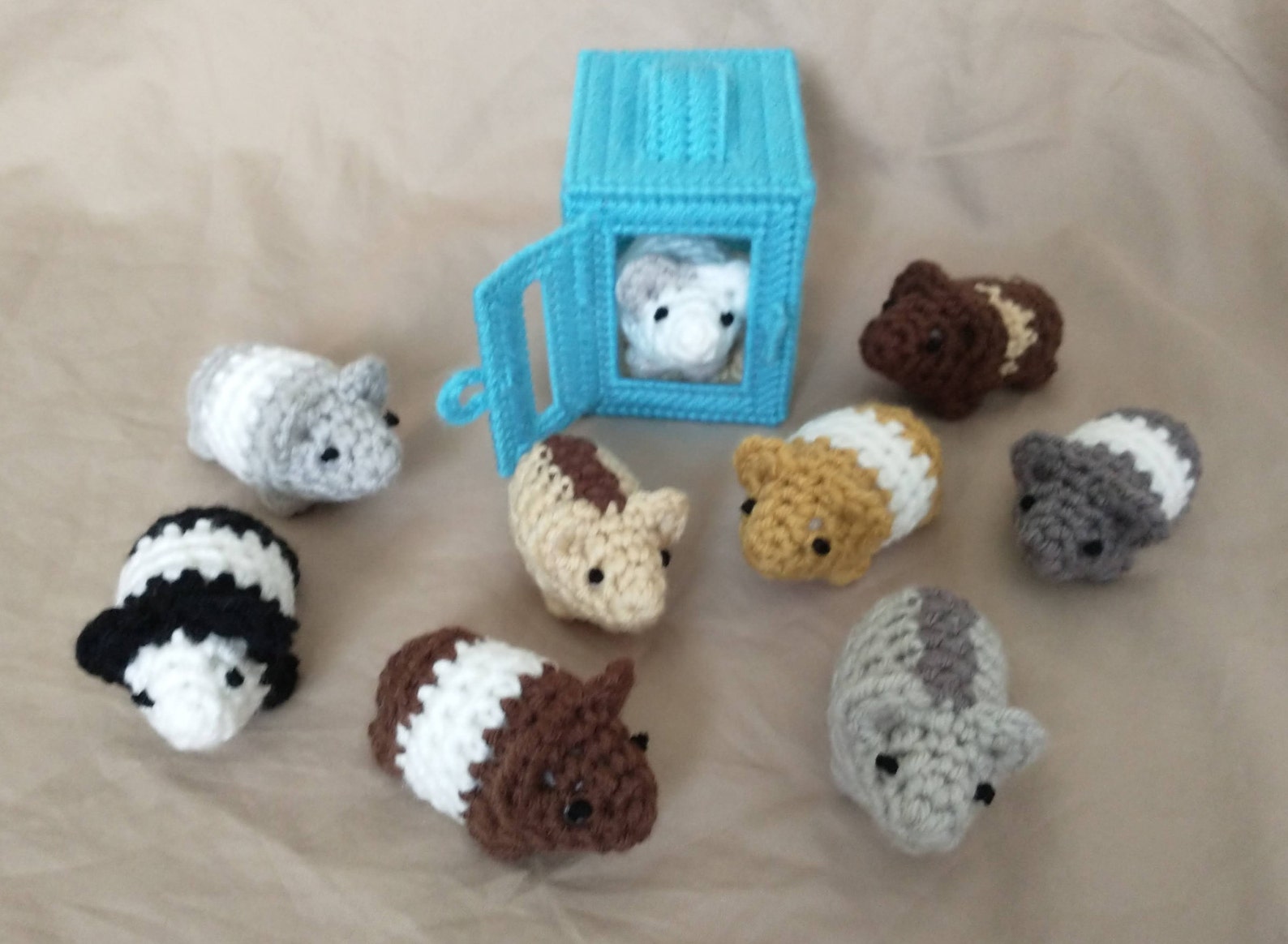 Tiny Hamsters Crochet Hamsters Toys Stuffed Animals Etsy