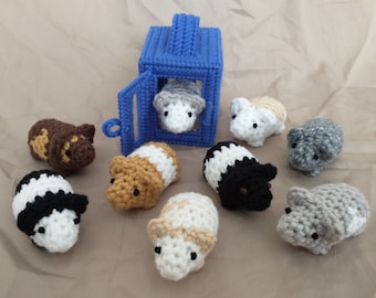 Tiny Hamsters, Crochet Hamsters, Toys, Stuffed Animals, Plushies, Amigurumi