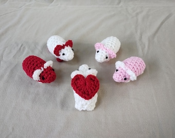 Valentine's Day Tiny Hamsters, Crochet Hamsters, Toys, Stuffed Animals, Plushies, Amigurumi, Valentine's Day, Gift