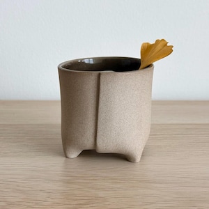 Burnt Umber Tea Cup, Ceramic Yunomi, Brown Handmade Drinkware, Coffee Cup, Minimal Tumbler