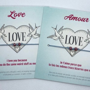 Carte bijoux souhait et inspiration, bracelet, cadeau, Amour, love, bizard, weird