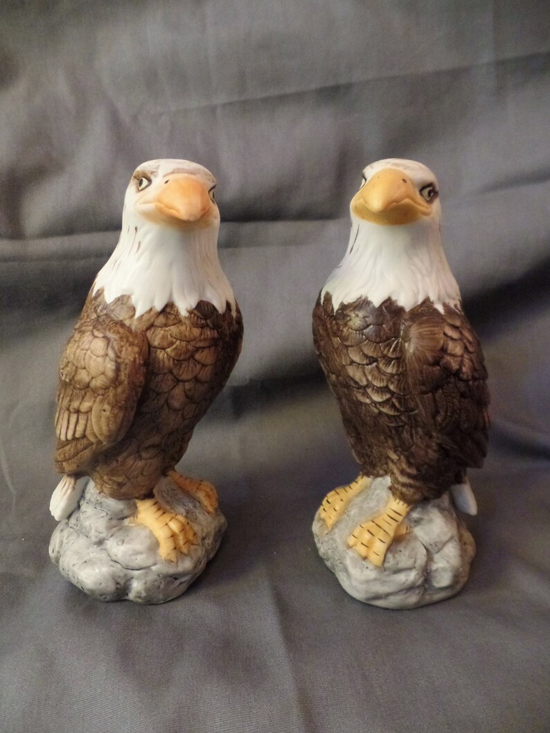 Set of Vintage UCGC Taiwan Ceramic Eagle Figurines in Etsy