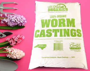 Organic Worm Castings - Soil Amendment - 1 Gallon Bag
