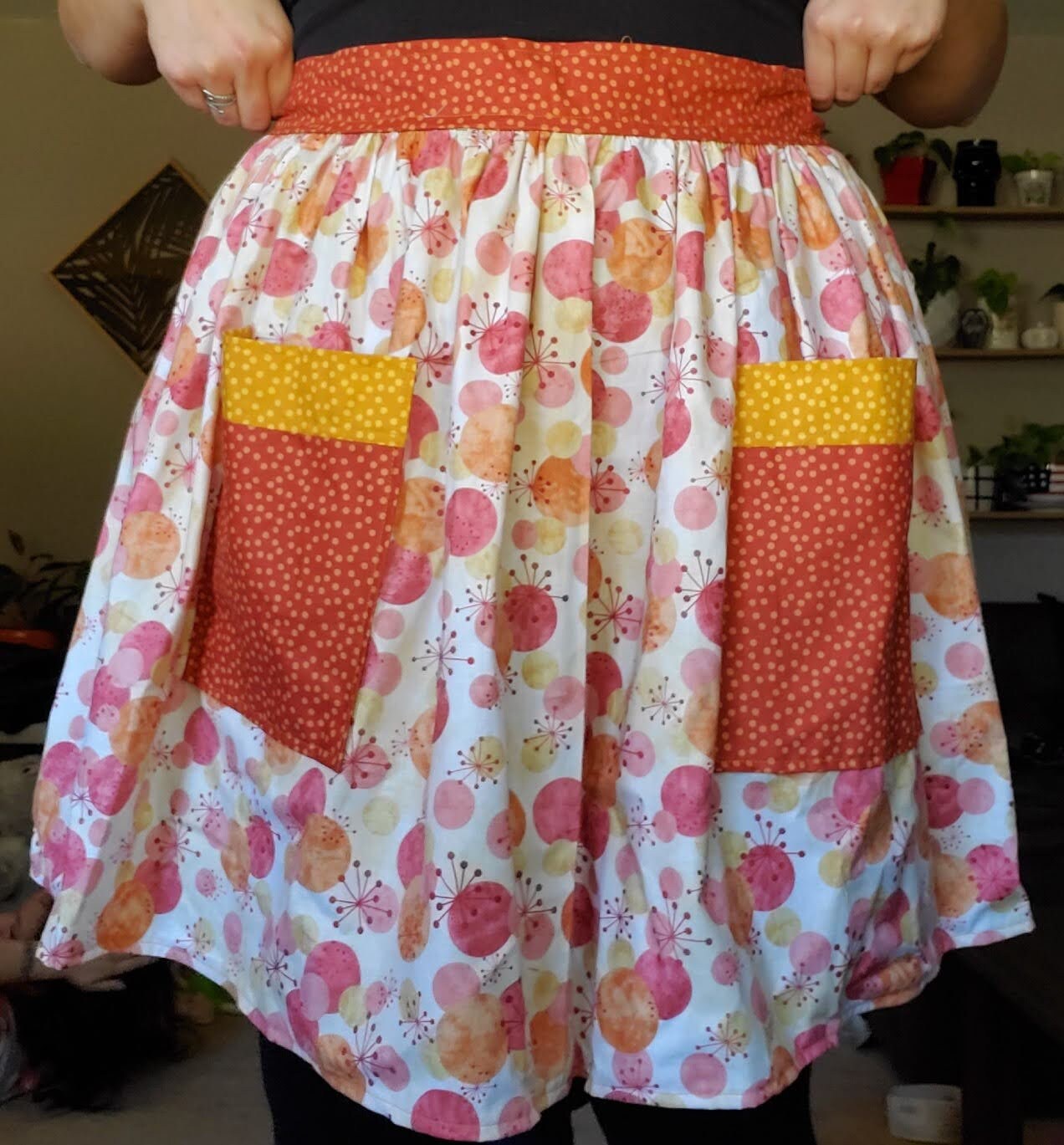 Kitchen & Dining Home & Living Apron Vintage Half with Pockets Linens